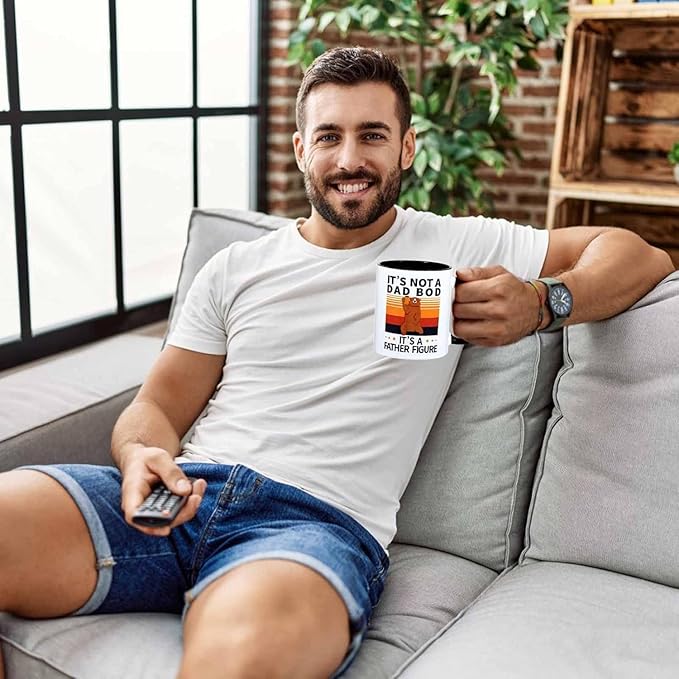 Luka Tech Father Day Gifts,'It's Not a Dad BOD,It's a Father Figure'Fathers Day Mug/Dad Mug.Gifts for Men/Him,Father's Day Gifts from Daughter/Son.Birthday