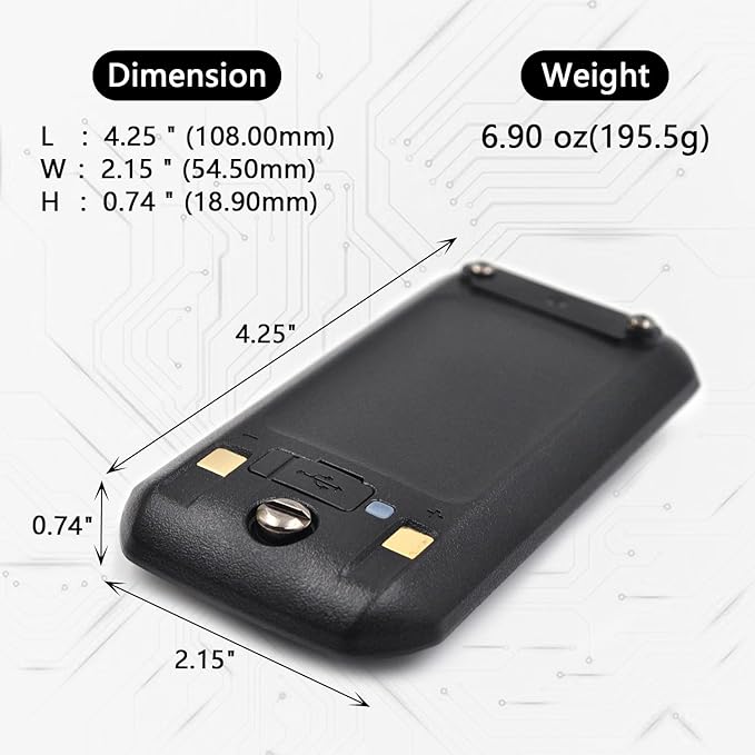 (2-Pack) 7.4V 1800mAh Li-ion Battery Replacement for Baofeng UV-21, UV-21R, UV-21 Pro, UV-21 Pro V2, UV-21 Pro V3 Two-Way Radios