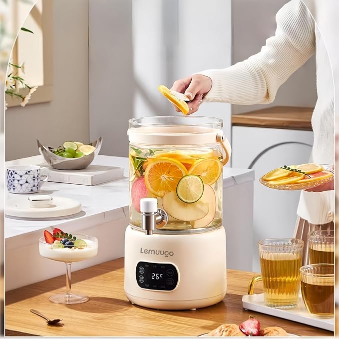 Lemuugo Electric Tea Maker, 3L Multi-Function Kettle for Brewing Tea, Wine, Soup, Fruit Enzyme，Large capacity