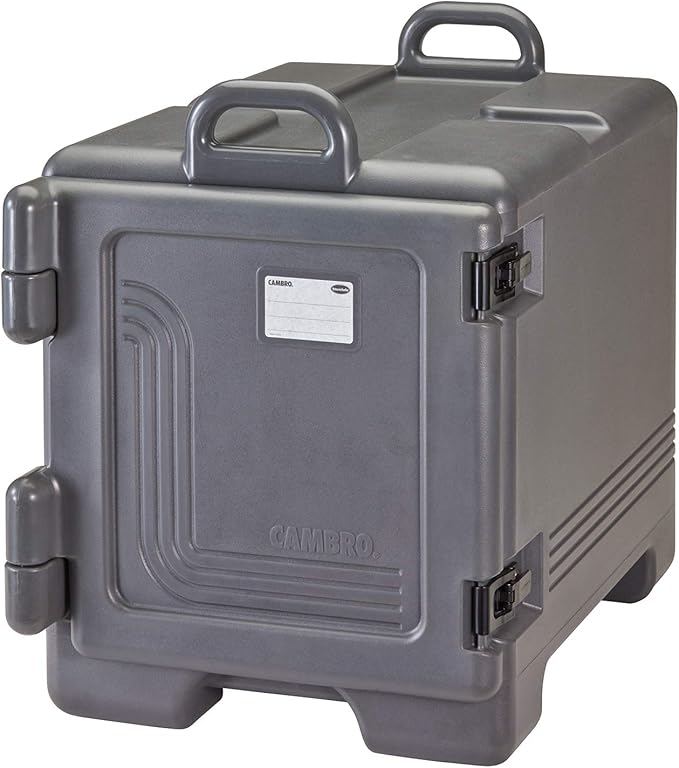 Cambro Insulated Food Pan Carrier - Hotbox and Food Warmer for Catering & Transport - Front Load UPC300 Series (Charcoal Gray)
