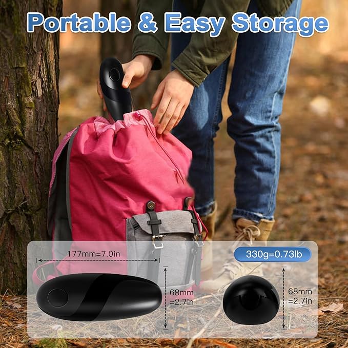 Battery Operated Electric Can Opener – Automatic, Hands-Free, Smooth Edge, One-Touch Jar Opener for All Can Shapes and Sizes, Portable and Safe Kitchen Gadget, Easy to Use for Seniors and Arthritis