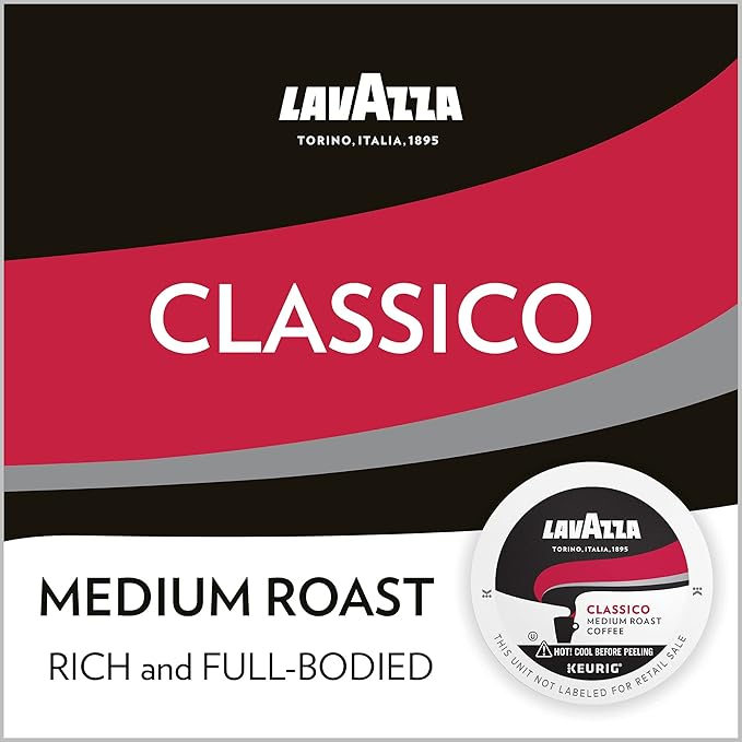 Lavazza SingleServe Coffee KCups for Keurig Brewer, Classico, 160 Count, (Pack of 4)