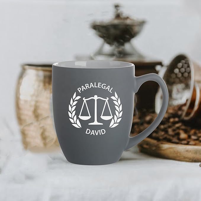 Personalized Lawyer Gifts for Men, 16oz Custom Coffee Mug, Pass the Bar Exam Gifts for Female Lawyers, Office Present for Attorney, JD, Future Lawyer, Law School Graduation Gift for Men