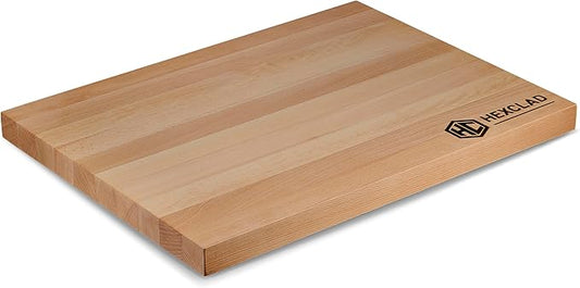HexClad Extra Large Beechwood Cutting Board, Reversible, Hardwood, Great For Chopping, Cutting, or Serving Charcuterie, 24 x 18 Inches