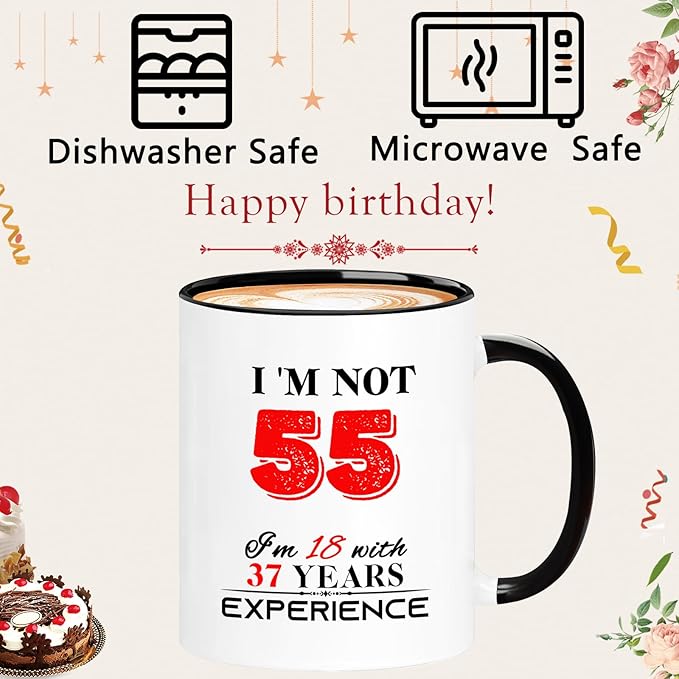 1970 55th Birthday Mug for Women Men, Turning 55 Year Old Birthday Gifts for Mom, Dad, Grandma, Grandpa, Wife, Husband, Daughter, Sister, Best Friends, Coworkers, Her, Him, 11oz Coffee Cup