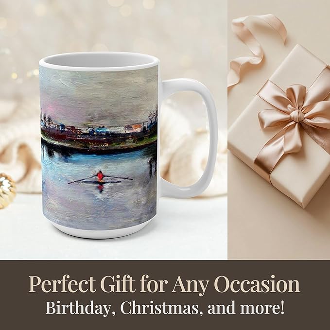 Rowers Mug - 15oz Ceramic Coffee Cup - Personalized Rowing-Themed Gift, Lead & BPA Free, Ideal Rowing Gift for Coaches, Teams & Enthusiasts