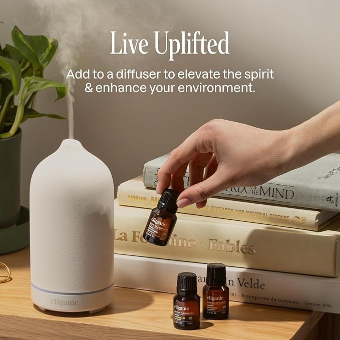 Cliganic Organic Tea Tree Essential Oil – 100% Pure & Natural Essential Oil, USDA Certified, Non-GMO Verified, Vegan & Cruelty-Free | for Aromatherapy, Diffuser, Skin, Hair & Nails