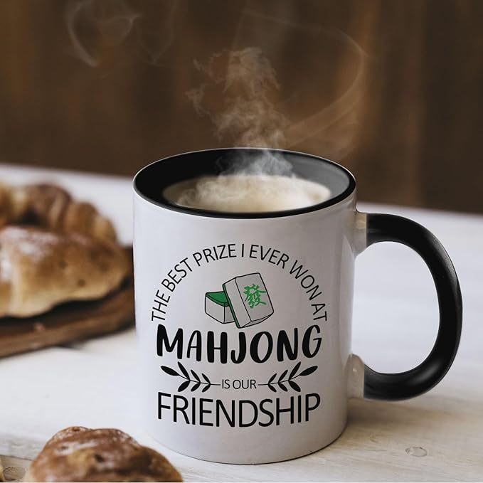 Mahjong Gifts Coffee Mug - Gifts for Mahjong Players Mug, Mahjong Gifts for Women Men, Mahjong Accessories and Gifts, Ceramic Coffee Mug 11 Oz