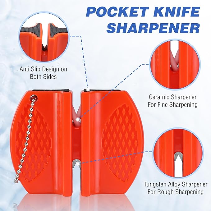 FLISSA 4-Piece Fish Fillet Set, Cleaning Kit - 7" Fillet Knife, Foldable Fish Board with Clamp, Knife Sharpener and Cut Resistant Gloves, Suitable for Easy Cleaning, Filleting and Cutting
