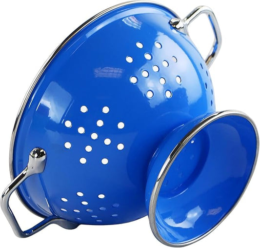 Calypso Basics by Reston Lloyd Powder Coated Enameled Colander, 1.5 Quart, Azure
