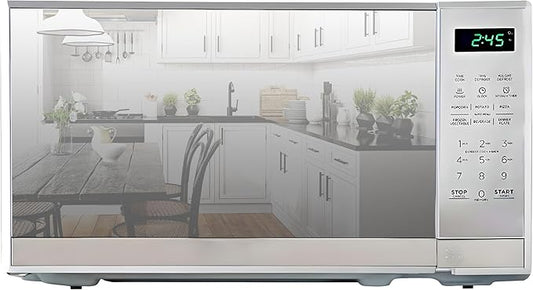 Total Chef 0.7 Cu Ft Microwave Oven – Compact Countertop Microwave, Small Stainless Steel Kitchen Appliance with Digital Touch, Pre-Set Functions, 10” Turntable, 700 Watt, Microondas Pequeños
