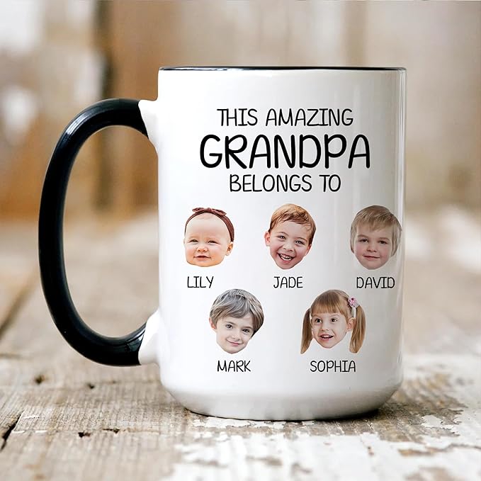 Personalized Dad to Papa Mug - Custom Est Year Coffee Mug for New Grandpa - First Time Grandfather Gift - Custom Grandparent - Keepsake for Him