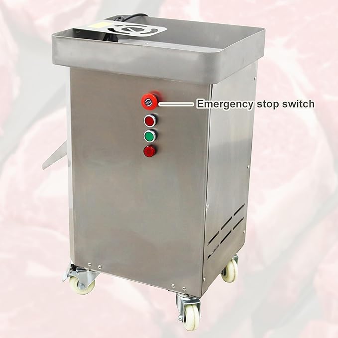 TECHTONGDA Commercial Meat Grinder 2.2kW Stainless Steel Mincer with 8mm Holes/82mm Diameter Plate for Beef Pork Lamb 727lbs/h Output