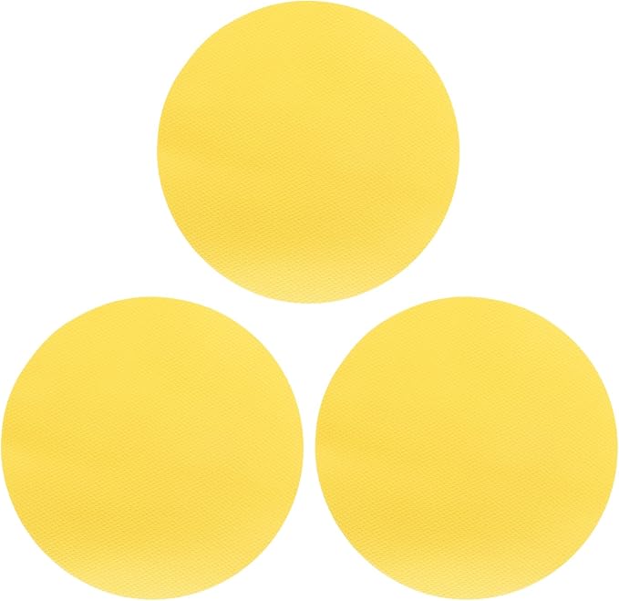 uxcell 3Pcs Rubber Jar Opener Grippers Pads, Multi-function Heat-insulated Non-Slip Grippers Pads for Jars, Kitchen Tool for Easy Opening (Yellow, Circle)