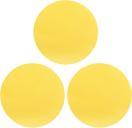 uxcell 3Pcs Rubber Jar Opener Grippers Pads, Multi-function Heat-insulated Non-Slip Grippers Pads for Jars, Kitchen Tool for Easy Opening (Yellow, Circle)