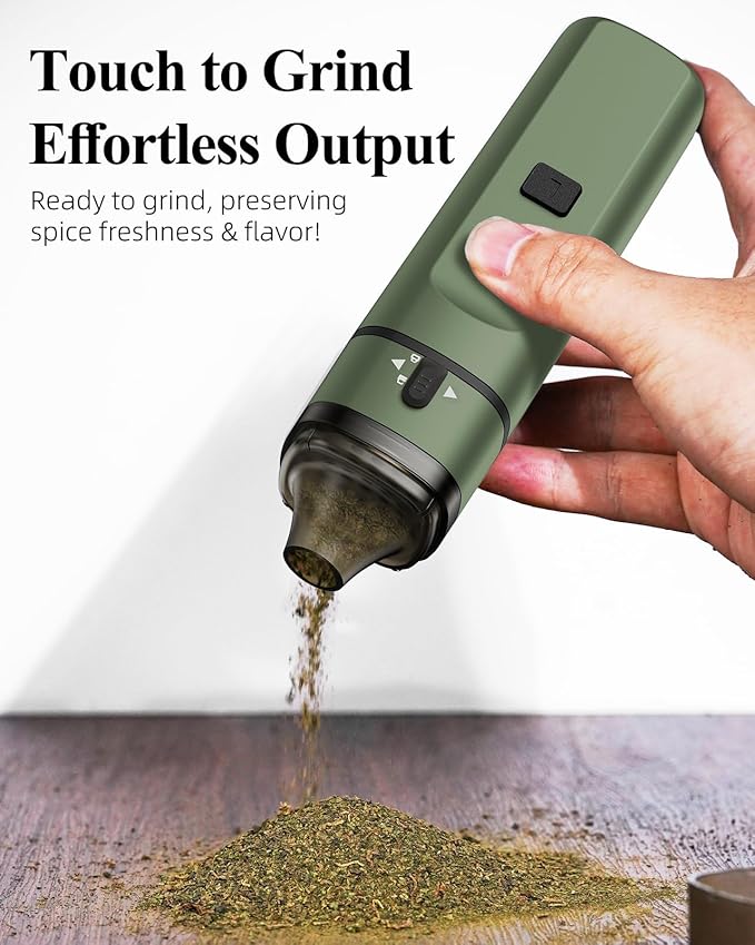 Electric Spice Grinder,USB Rechargeable Battery Powered,Automatic Portable Spice Mill Machine for the Kitchen