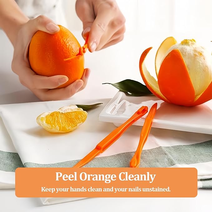 6 Pcs Orange Peeler Tools- Easy Orange & Lemon Fruit Peel Cutter Vegetable Slicer Fruit Tools