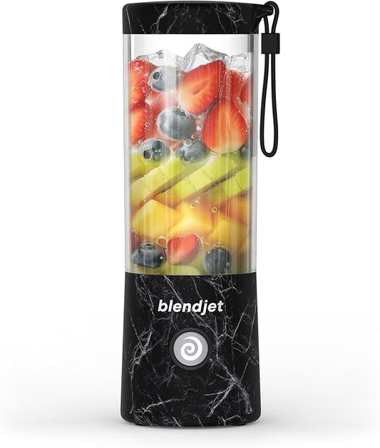 BlendJet 2 Portable Blender for Smoothies & Shakes - 16oz BlendJet Cordless Personal & Small Blender, USB-C Rechargeable & Self Cleaning - (Black Marble)