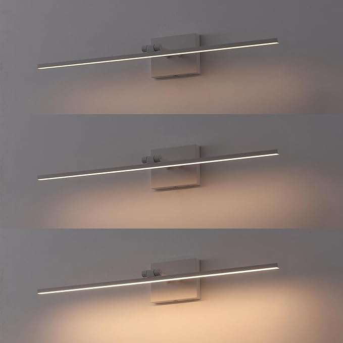 JONATHAN Y JYL7163B Santino 28" Modern Minimalist Swivel Integrated Dimmable LED Rechargeable Picture Light with Touch Sensor for Bedroom, Living Room, Kitchen, Office, White
