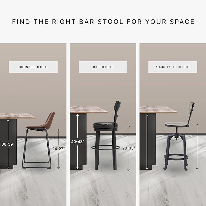 Signature Design by Ashley Haddigan Upholstered Barstool, 2 Count, Slat Back Design, Cushioned Seat, Wood, 25.5" H, Dark Brown
