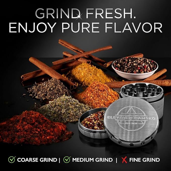 2.5-inch Premium Stainless Steel Culinary Herb & Spice Grinder Mill for Kitchen Use