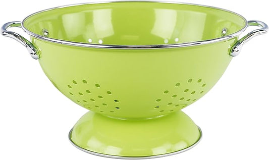 Calypso Basics by Reston Lloyd Powder Coated Enameled Colander, 3 Quart, Lime