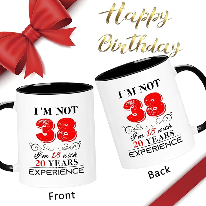 1987 38th Birthday Mug for Women Men, Turning 38 Year Old Birthday Gifts for Mom, Dad, Grandma, Grandpa, Wife, Husband, Daughter, Sister, Best Friends, Coworkers, Her, Him, 11oz Coffee Cup