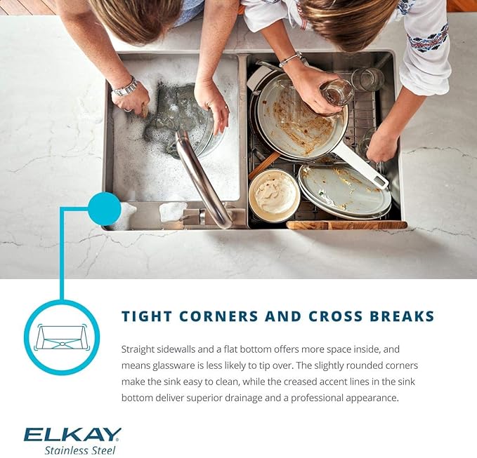 Elkay EFRU30169RTWC Crosstown 31-1/2" Undermount Single Basin Stainless Steel Kitchen Workstation Sink with Basin Rack, Basket Strainer, Colander, and Cutting Board - Stainless Steel