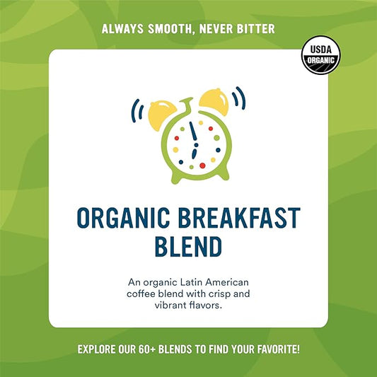 Cameron's Coffee Organic Breakfast Blend Single Serve Pods, 12 Count, 4.33 Ounce (Pack of 6)