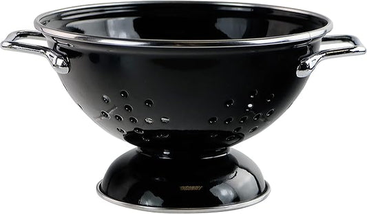 Calypso Basics by Reston Lloyd Powder Coated Enameled Colander, 1 Quart, Black