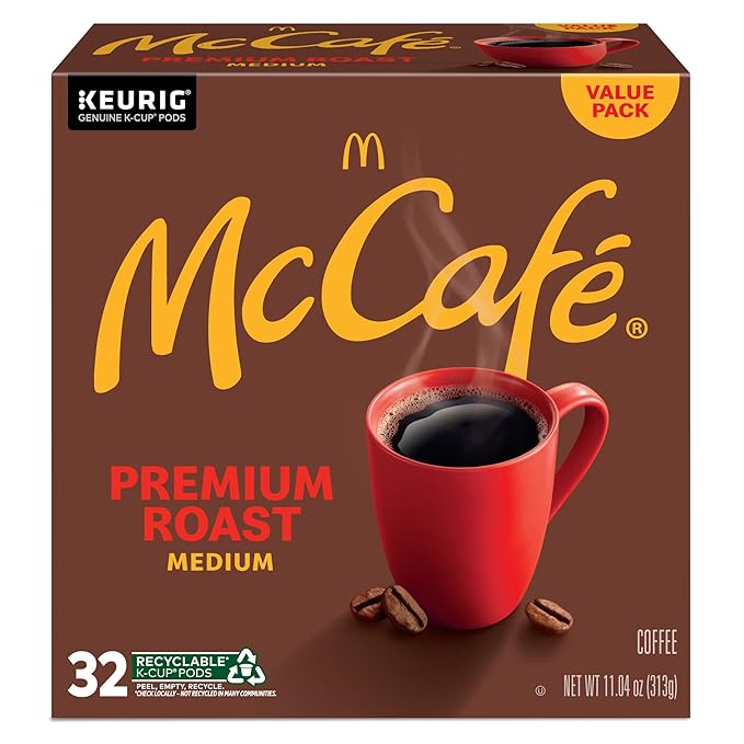 McCafe Premium Roast, Keurig Single Serve K-Cup Pods, Medium Roast Coffee Pods, 32 Count