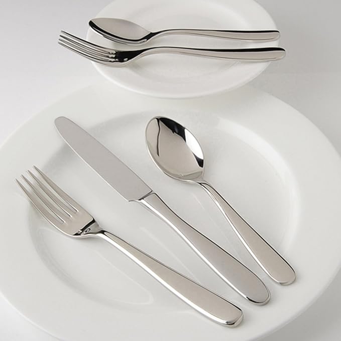 Fortessa Grand City 18/10 Stainless Steel Flatware Bouillon Spoon, Set of 12
