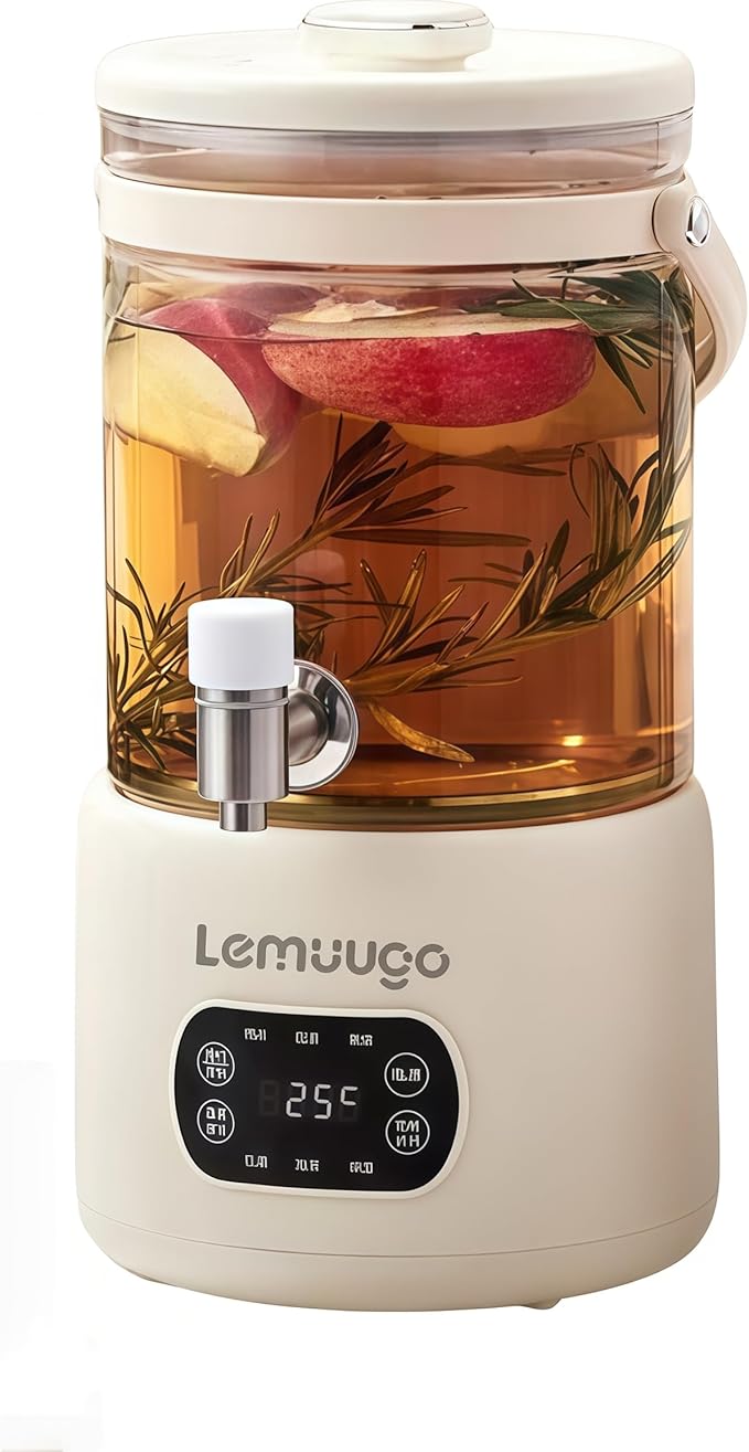Lemuugo Electric Tea Maker, 3L Multi-Function Kettle for Brewing Tea, Wine, Soup, Fruit Enzyme，Large capacity