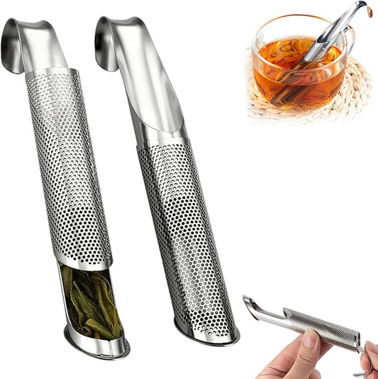 304 Stainless Steel Tea Diffuser, 2025 New Loose Leaf Tea Infuser, Portable Teas Infuser for Office and Home, Spices, Seasonings, Coffee Steeper for Coffee Lovers, Teas Holder Loose Leaf for Gift (2)