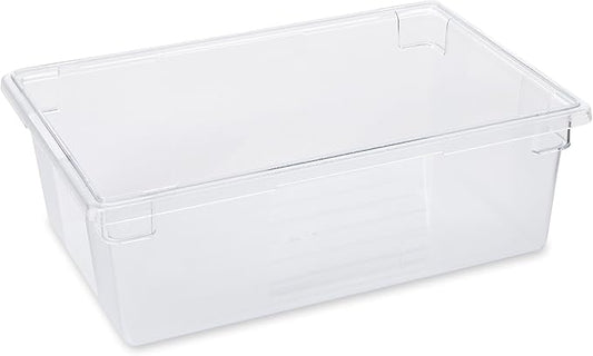 Rubbermaid Commercial Products Food Storage Box/Tote for Restaurant/Kitchen/Cafeteria, 12.5 Gallon, Clear