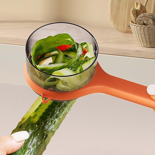 2026 New Peeling Knife with Storage Box, Vegetable Peeler with Container, Fruit & Vegetable Peeler with Catcher, Double-Sided Stainless Steel Multi-Function Kitchen Peele (Green)