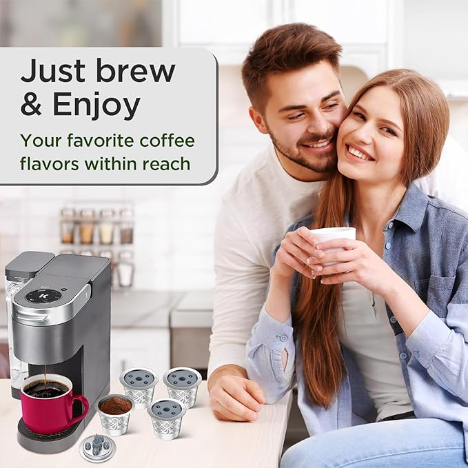 Reusable K Cup for Ke K Supreme machine- permanent ke coffee filter Refillable K cups for Ke K Supreme Plus Coffee Makers(2pcs)