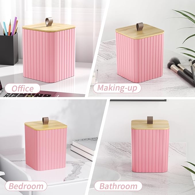 Bathroom Accessory Set - Pink Bathroom Set, 27PC Bathroom Accessories Set, Bathroom Sets with Shower Curtain and Rugs, Mini Trash Can, Toilet Brush, Trash Can & Soap Dispenser