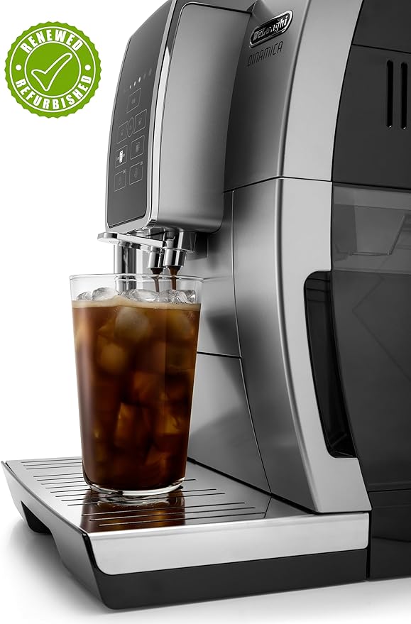 De'Longhi Dinamica Automatic Coffee & Espresso Machine (Silver with Premium Adjustable Frother) (Renewed)
