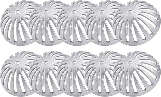 10 Pack Floor Sink Strainer Floor Drain Strainer Heavy Duty Aluminum Dome Sink Drain Strainer Floor Drain Cover for Kitchen, Bar, Outdoor Garden or Bath 5-1/4" Diameter x 2-1/4"H