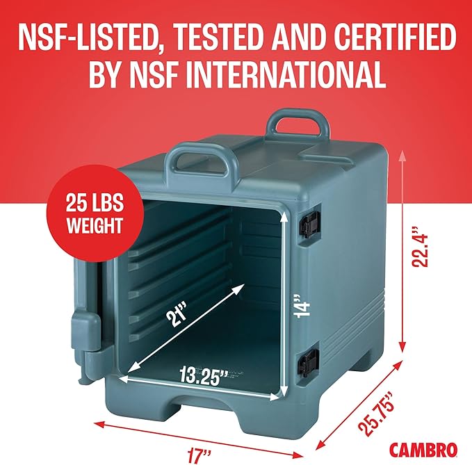 Cambro Insulated Food Pan Carrier - Hotbox for Catering & Transport - UPC300 Series (Slate Blue)