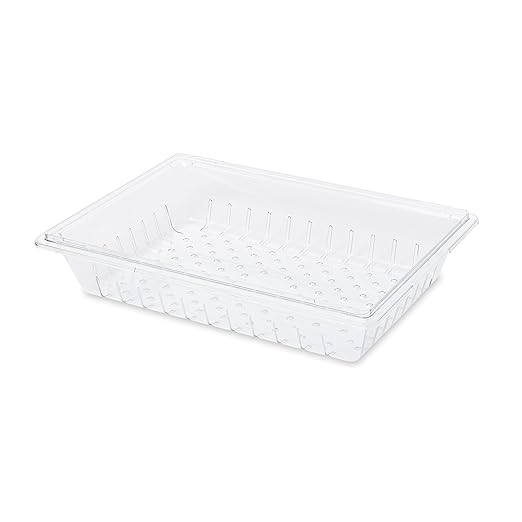 Rubbermaid Commercial Products Food Storage Box Drainage Colander for 8.5, 12.5, 16.5 and 21.5 Gallon Sizes, Clear