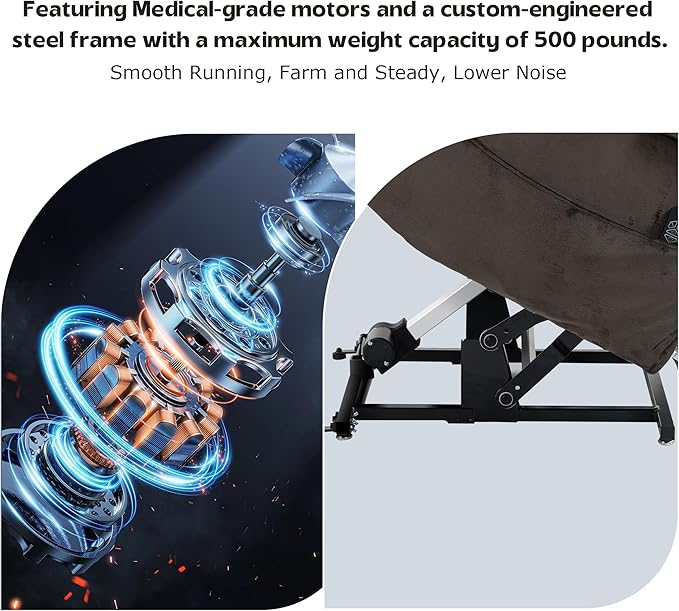 Big Man Recliner 500lbs Power Lift Recliner Chair for Big Tall Elderly Adults Oversized Lay Flat Lift Recliner with Extended Footrest,Heat Massage,Flip Arm Storage Cup Holders,USB Type C