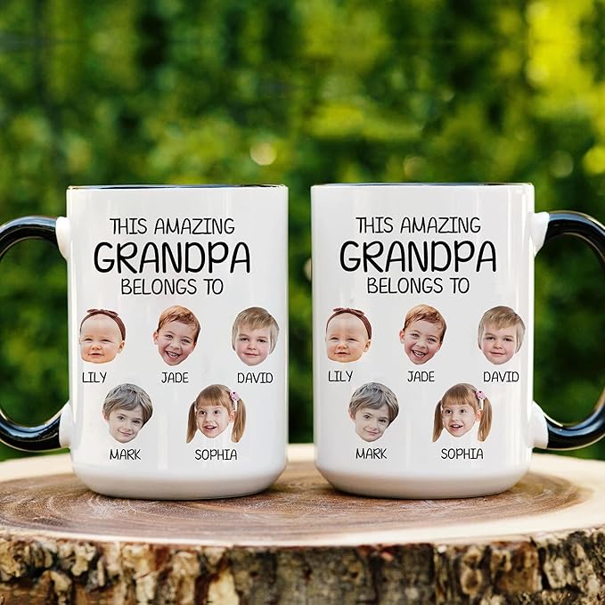 Personalized Dad to Papa Mug - Custom Est Year Coffee Mug for New Grandpa - First Time Grandfather Gift - Custom Grandparent - Keepsake for Him