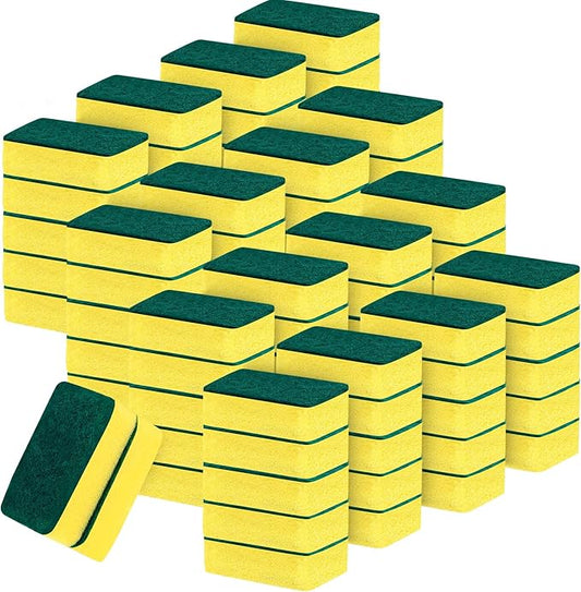 80 Pack Sponges Kitchen High Density Dish Sponges Scrub Sponge Multi-Surface Cleaning Scrubber Pad, Durable Dishwashing Sponge Bulk Cleaning Supplies for Washing Dishes, Home, Kitchen, Bathroom, Car