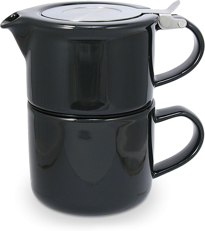 (Black Graphite) - FORLIFE Tea for One with Infuser 14.1 fl oz (410 mls), Black Graphite
