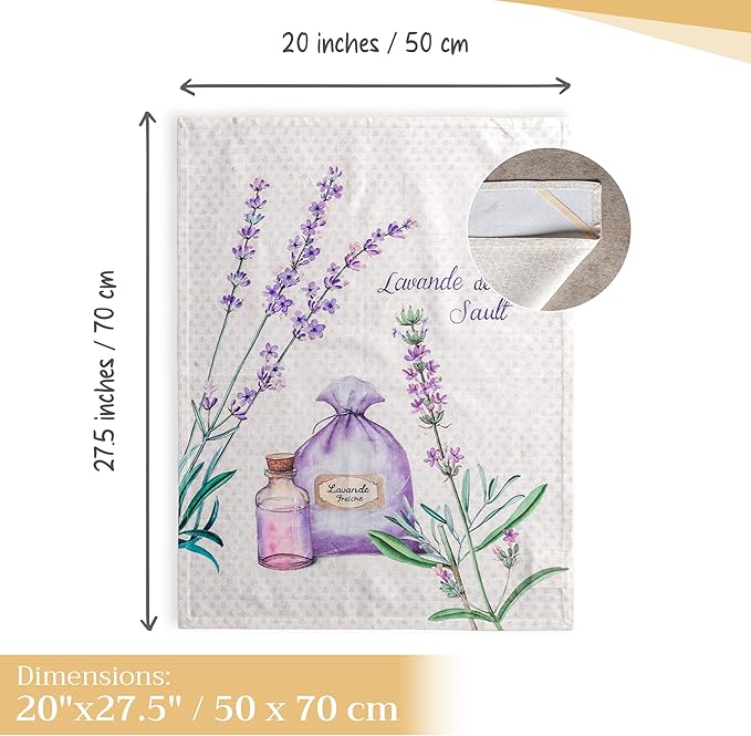 Maison d' Hermine Kitchen Towels Set of 3 100% Cotton 27.50" x 20" Reusable Cloth Tea Dish Towels Absorbent with Hanging Loop for Kitchen, Home, Dining, Cocktail Parties Spring/Summer (Fanny)