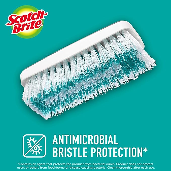 Scotch-Brite Deep Clean Brush | For Tile Floors and Walls | For Shower and Tubs | Pack of 6