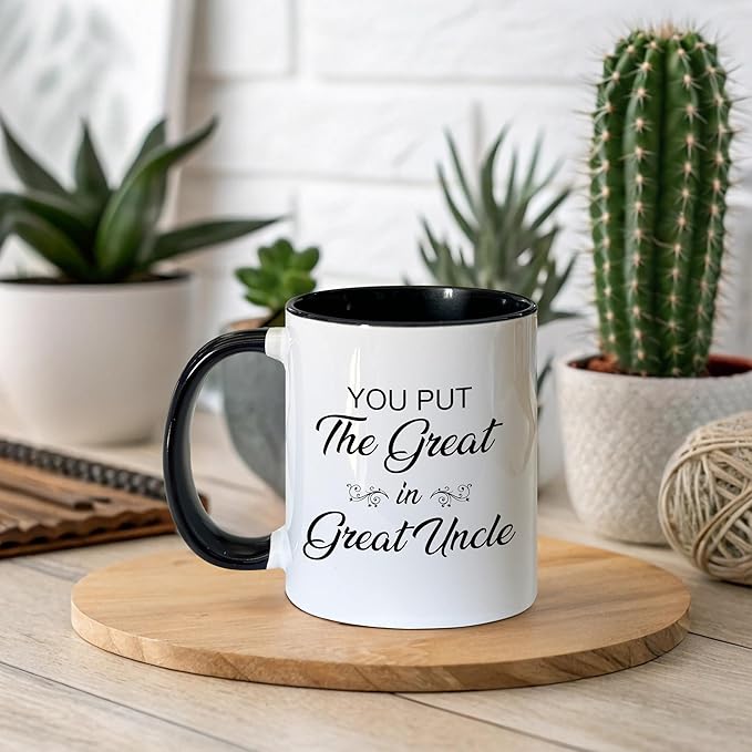 Great Uncle Coffee Mugs, Great Uncle Tea Cup Gifts for Father's Day Birthday, Funny Ceramic Coffee Tea Mug 11oz