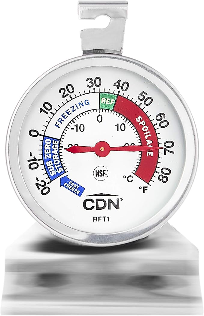 CDN RFT1 Proaccurate Heavy Duty Refrigerator Freezer Thermometer, ProAccurate Heavy Duty Refrigerator/Freezer Thermometer